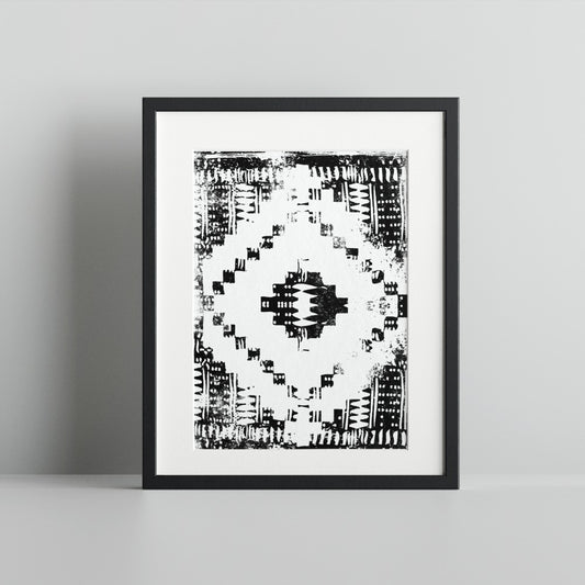Black and White Abstract Geometric Wall Art Product