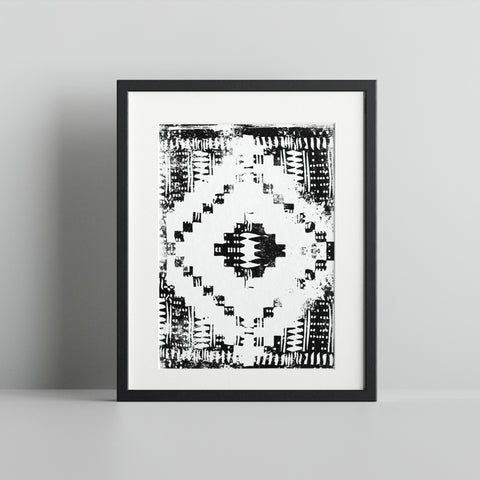 Black and White Abstract Geometric Wall Art Product