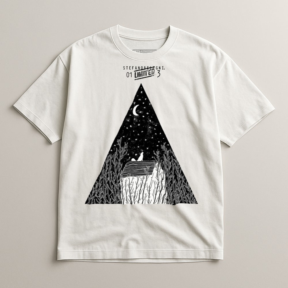 Artistic Triangle Night Sky Illustration Shirt