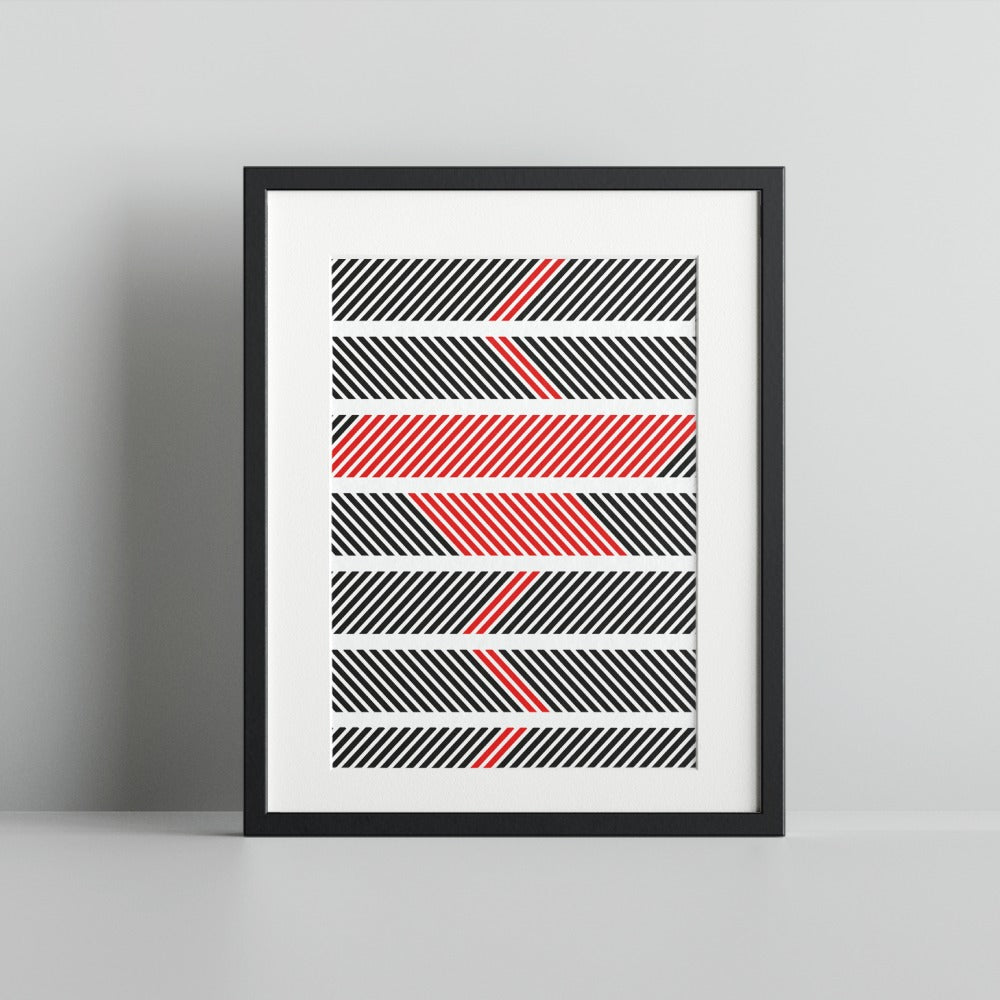 Bold Striped Geometric Pattern Art Print