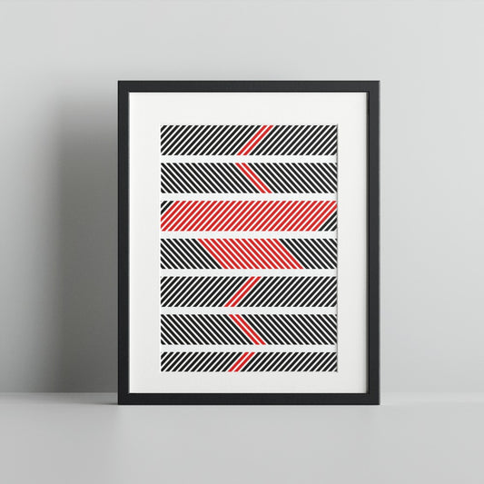 Bold Striped Geometric Pattern Art Print