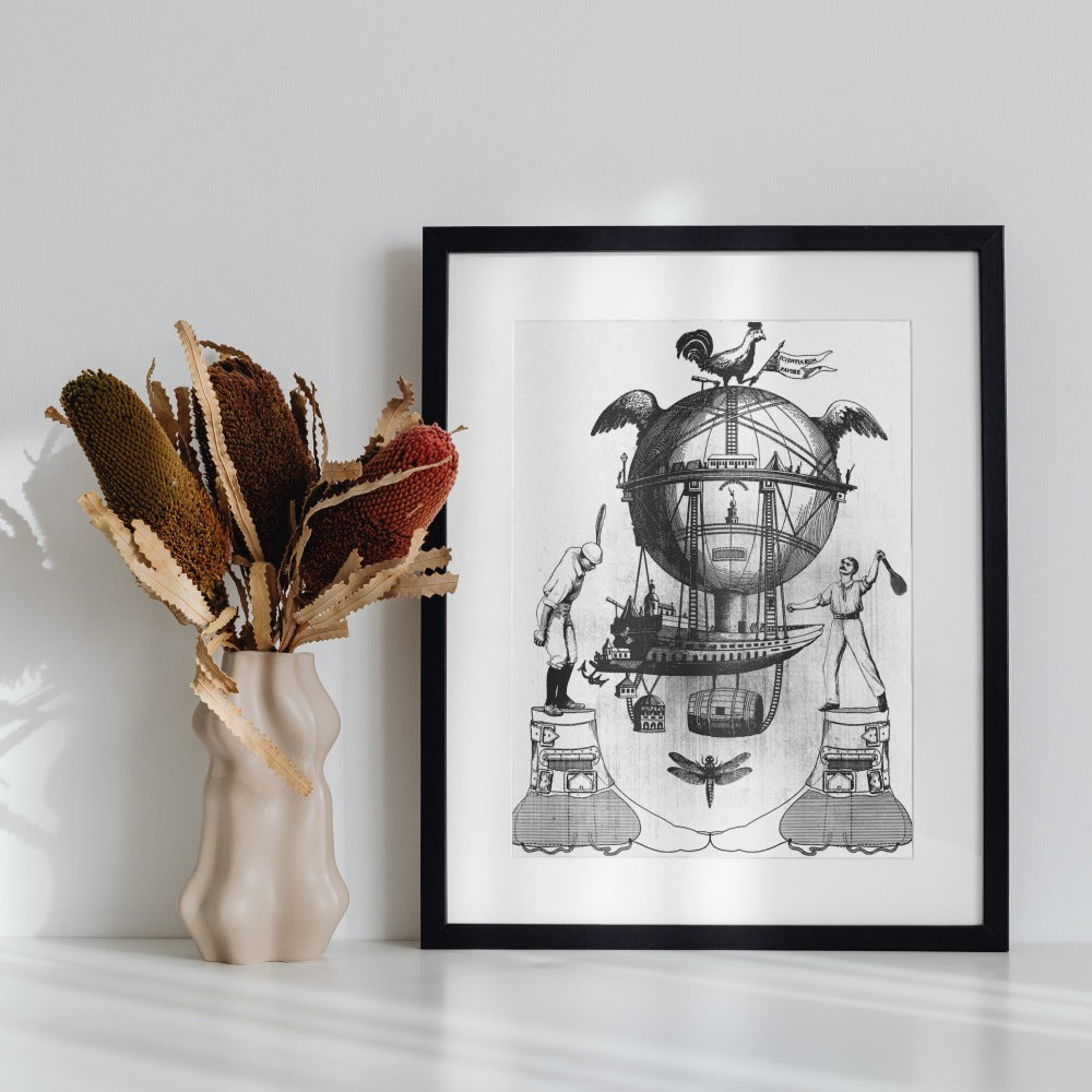 Unique Vintage Style Framed Art Print for Your Wall Decor