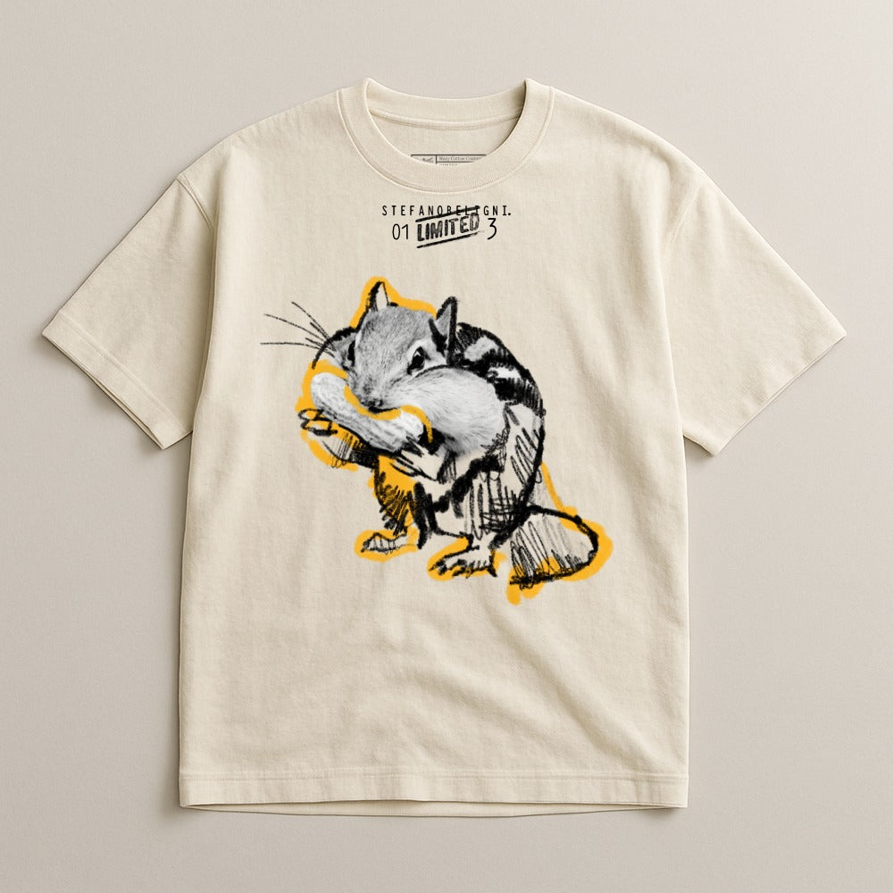 Graphic Tee with Artistic Animal Design