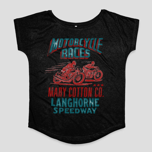 Motorcycle Races Mary Cotton Co Langhorne Speedway Shirt