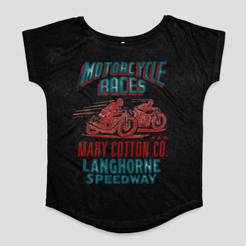 Motorcycle Races Mary Cotton Co Langhorne Speedway Shirt
