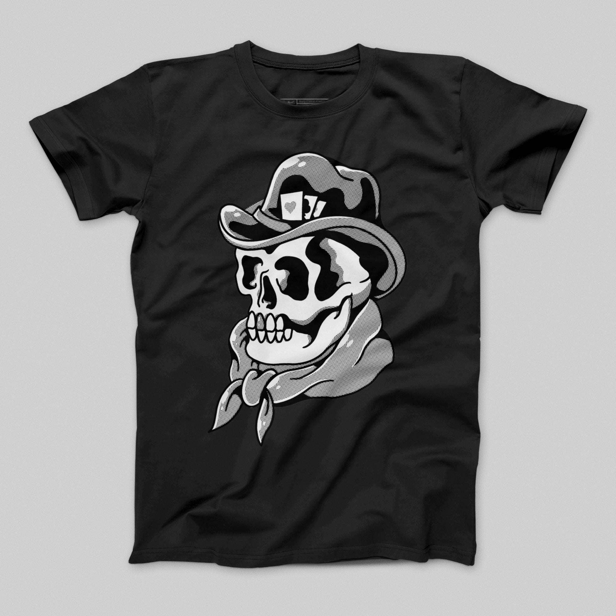 Cowboy Skull Graphic T-Shirt for a Bold Fashion Statement