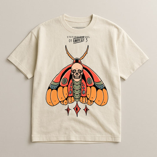 Skull Moth Graphic T Shirt Limited Edition Design