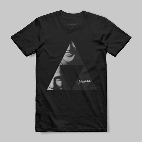 Abstract Geometric Faces Design T-Shirt