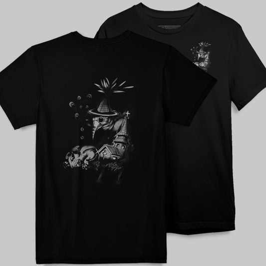 Black Tee with Artistic Design for Unisex product
