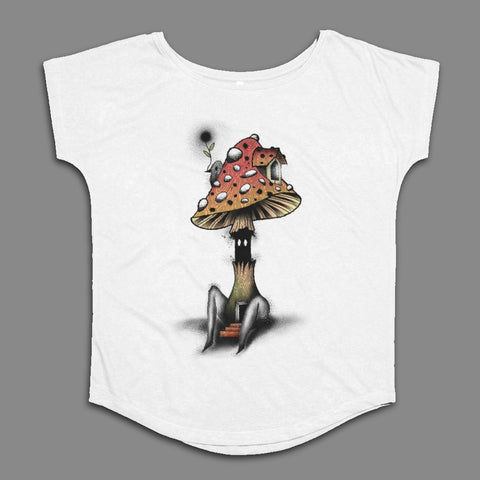 Whimsical Mushroom House Printed T-shirt Product