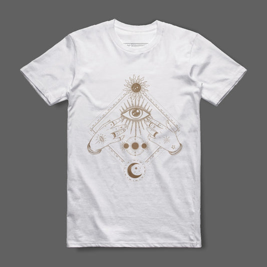 Mystic Hand Eye Design Graphic T-Shirt Product