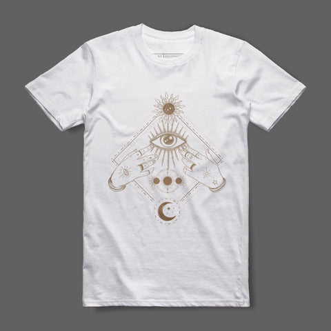 Mystic Hand Eye Design Graphic T-Shirt Product