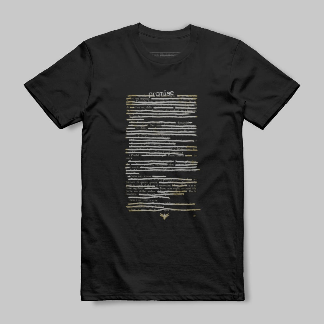 Unique Promise Script Design Black Tee