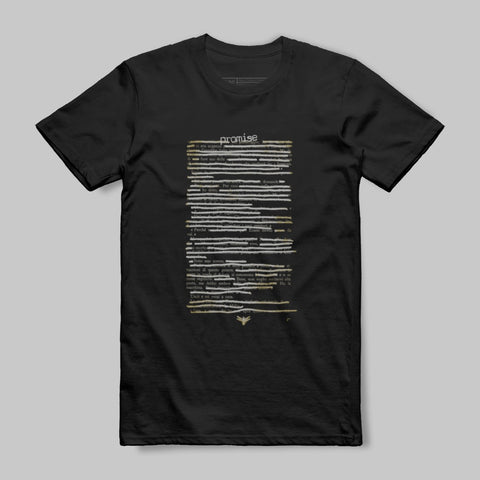 Unique Promise Script Design Black Tee