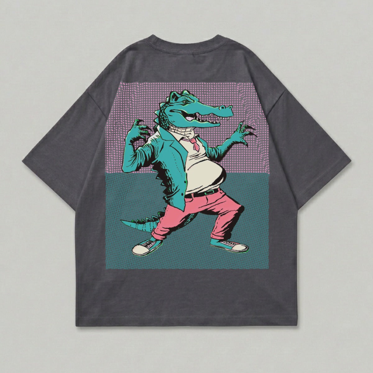 Dapper Alligator Graphic Dot Pattern Design product type
alligator
crocodile
cartoon
graphic
animal
unique
pop art
retro
streetwear
fashion
reptile
character
cool
oversized
artistic
illustrated
dapper
statement
grey
dot pattern