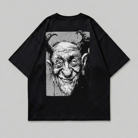 Grinning demon creature artistic illustration t-shirt product type