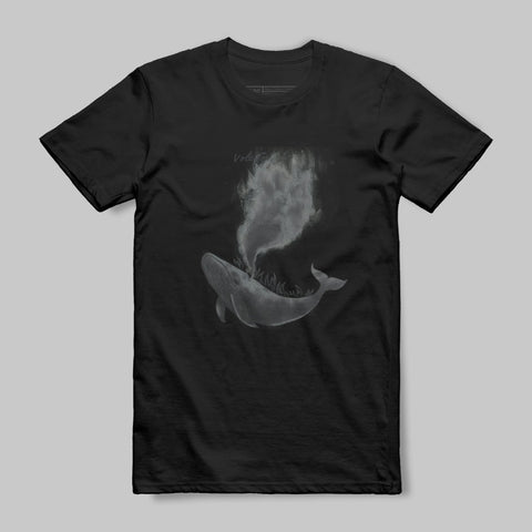 Whale Spouting Water Graphic T-Shirt for Casual Wear