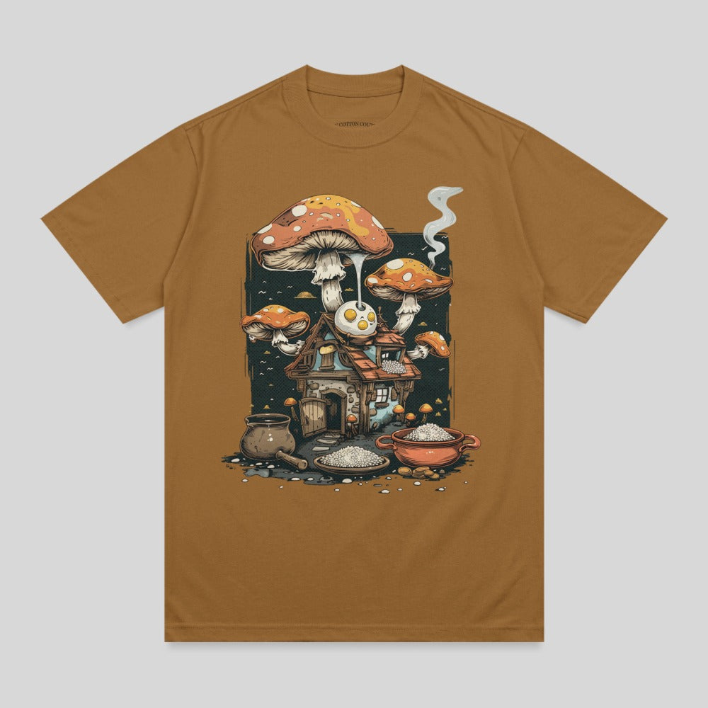 Whimsical Mushroom House Fantasy Fungi Art product type