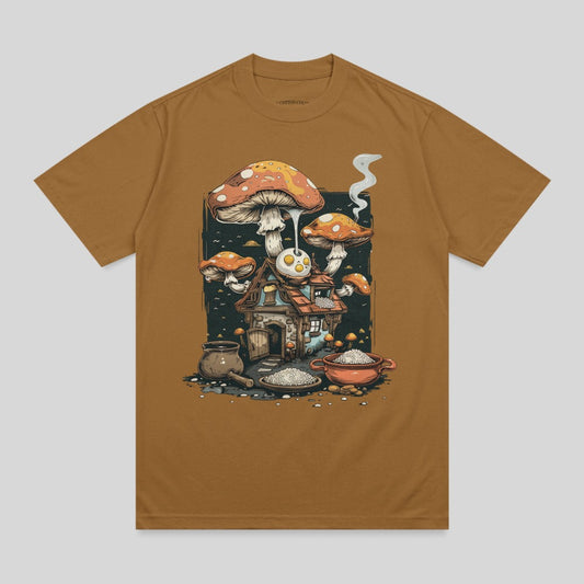 Whimsical Mushroom House Fantasy Fungi Art product type