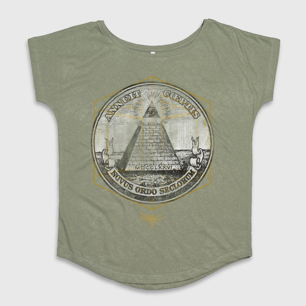Illuminati Ancient Pyramid Symbol Women's Top