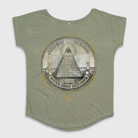 Illuminati Ancient Pyramid Symbol Women's Top