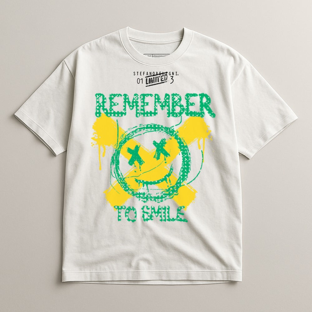 Remember To Smile Graffiti Art Graphic Tee