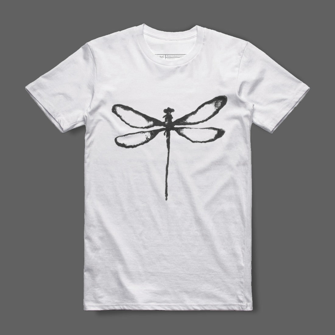 Artistic Dragonfly Print Casual T-Shirt