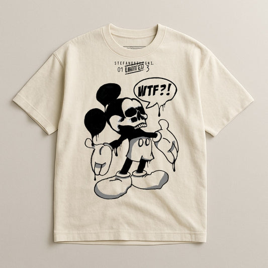 Skull Character Graphic Tee with Unique Design
