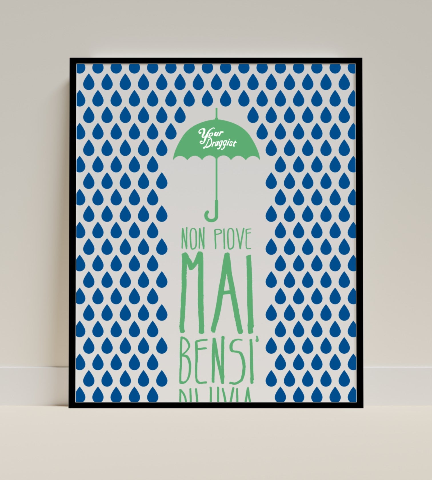 Non Piove Mai Bensi Di Rugiada Motivational Poster