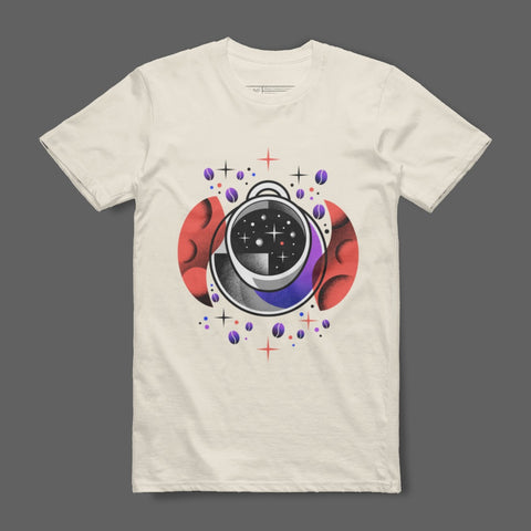 Astronaut Helmet Encircled by Red Moons Shirt