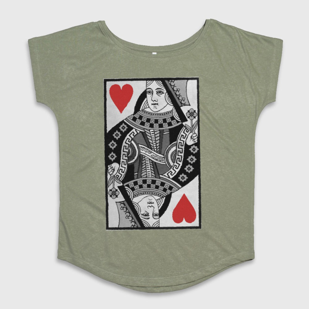 Queen of Hearts Cool Graphic Design T-Shirt
