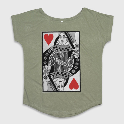 Queen of Hearts Cool Graphic Design T-Shirt