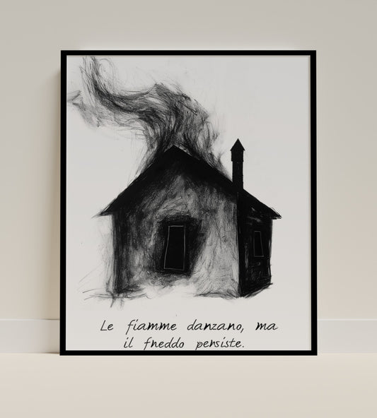 Le fiamme danzano ma il freddo persiste wall art