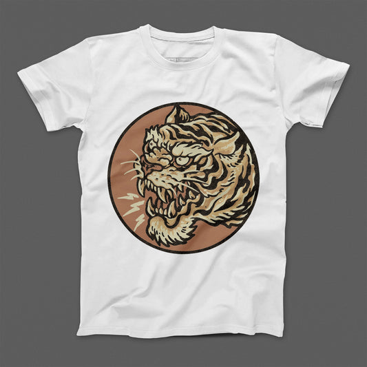 Vintage Style Fierce Tiger Graphic T-shirt