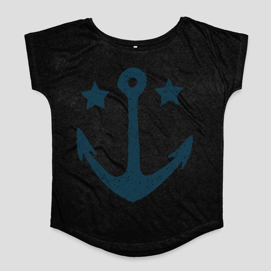 Anchor and Stars Graphic Black T-Shirt product