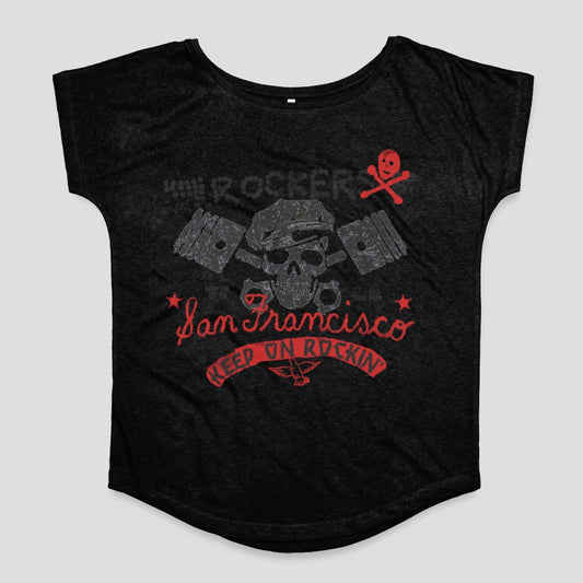 San Francisco Keep On Rockin Skull Graphic Shirt
