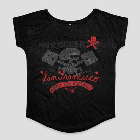 San Francisco Keep On Rockin Skull Graphic Shirt