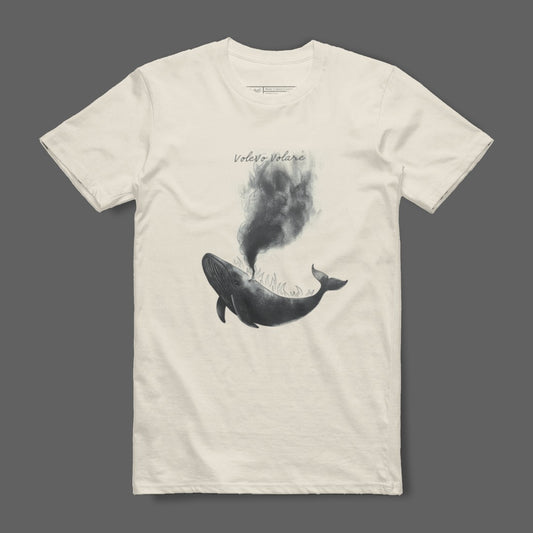 Veles Whale Graphic Print on White Tee product