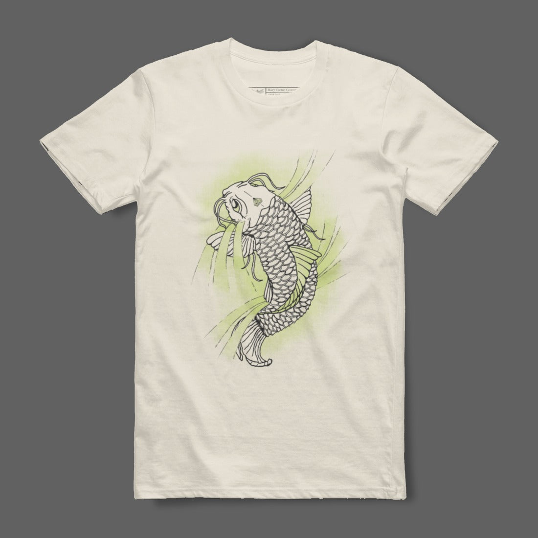 Artistic Koi Fish Graphic Tee Stylish Casual Shirt