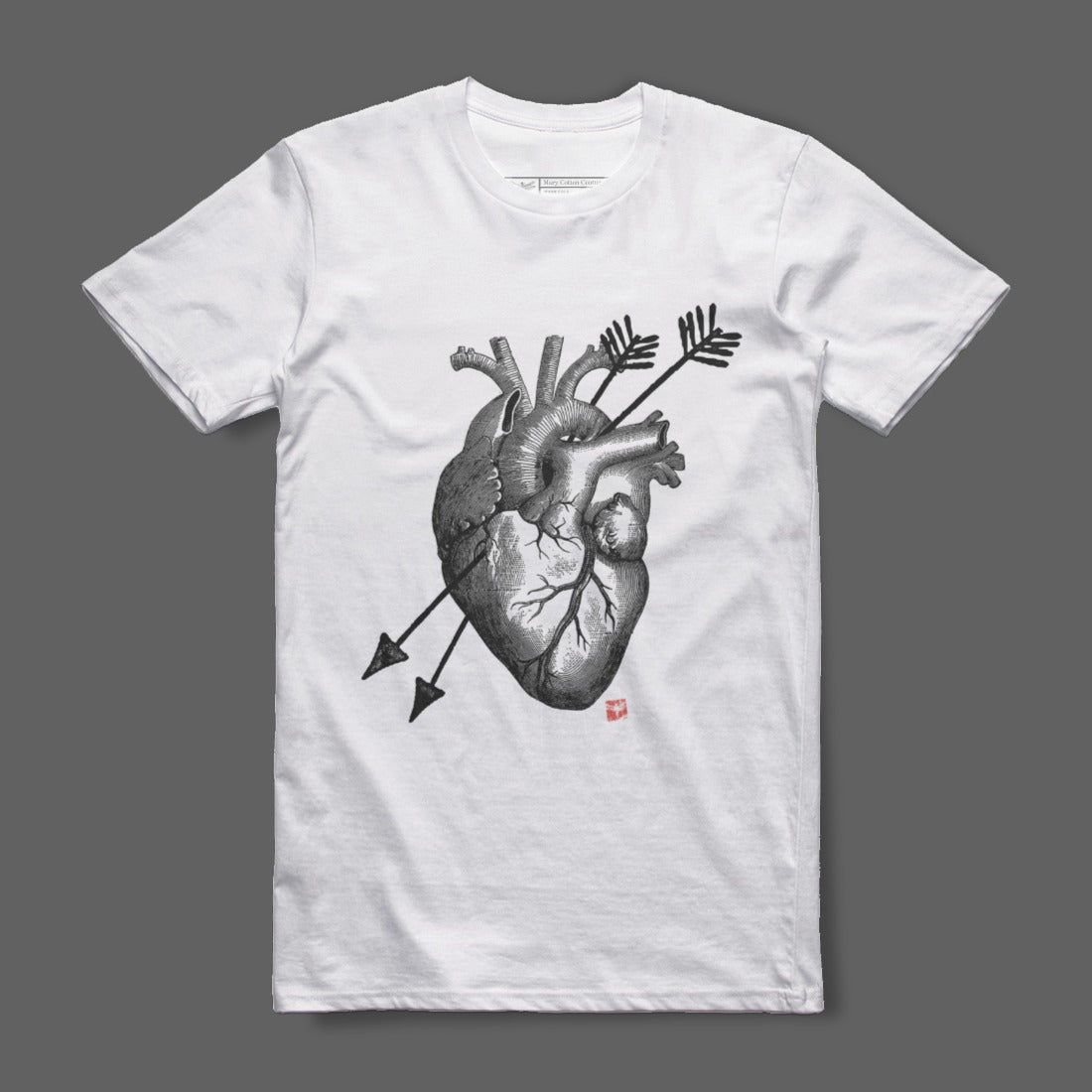 Anatomical Heart with Arrows Graphic T-Shirt