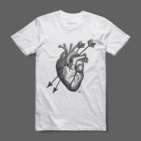 Anatomical Heart with Arrows Graphic T-Shirt