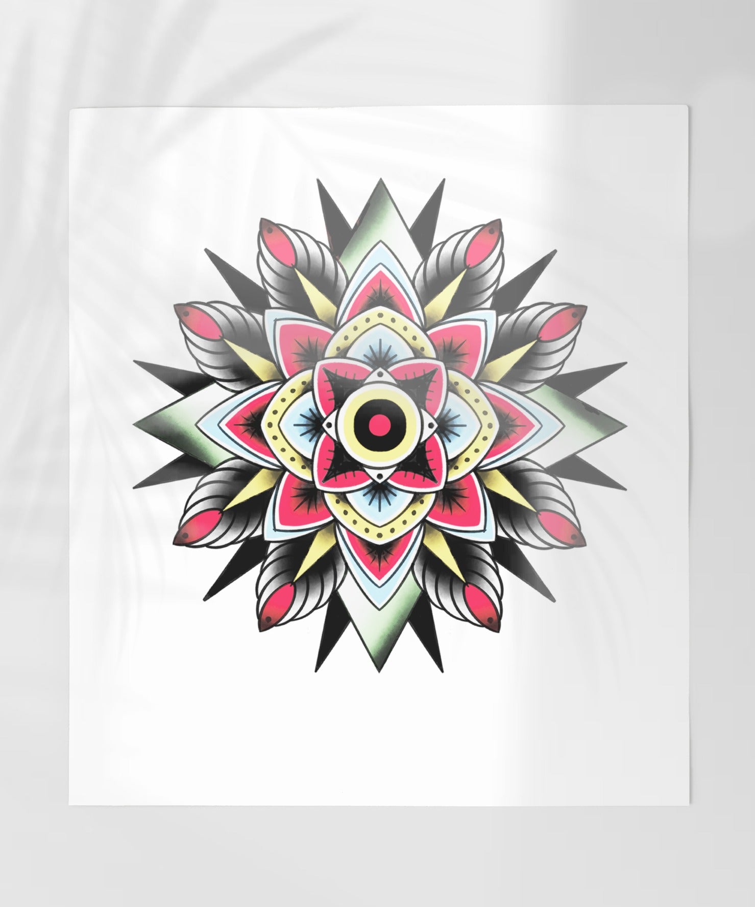 Intricate Geometric Multicolor Abstract Art Print