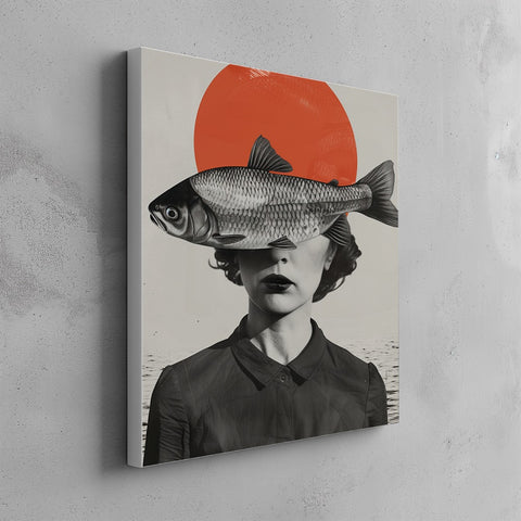 Quadro canvas face-fish