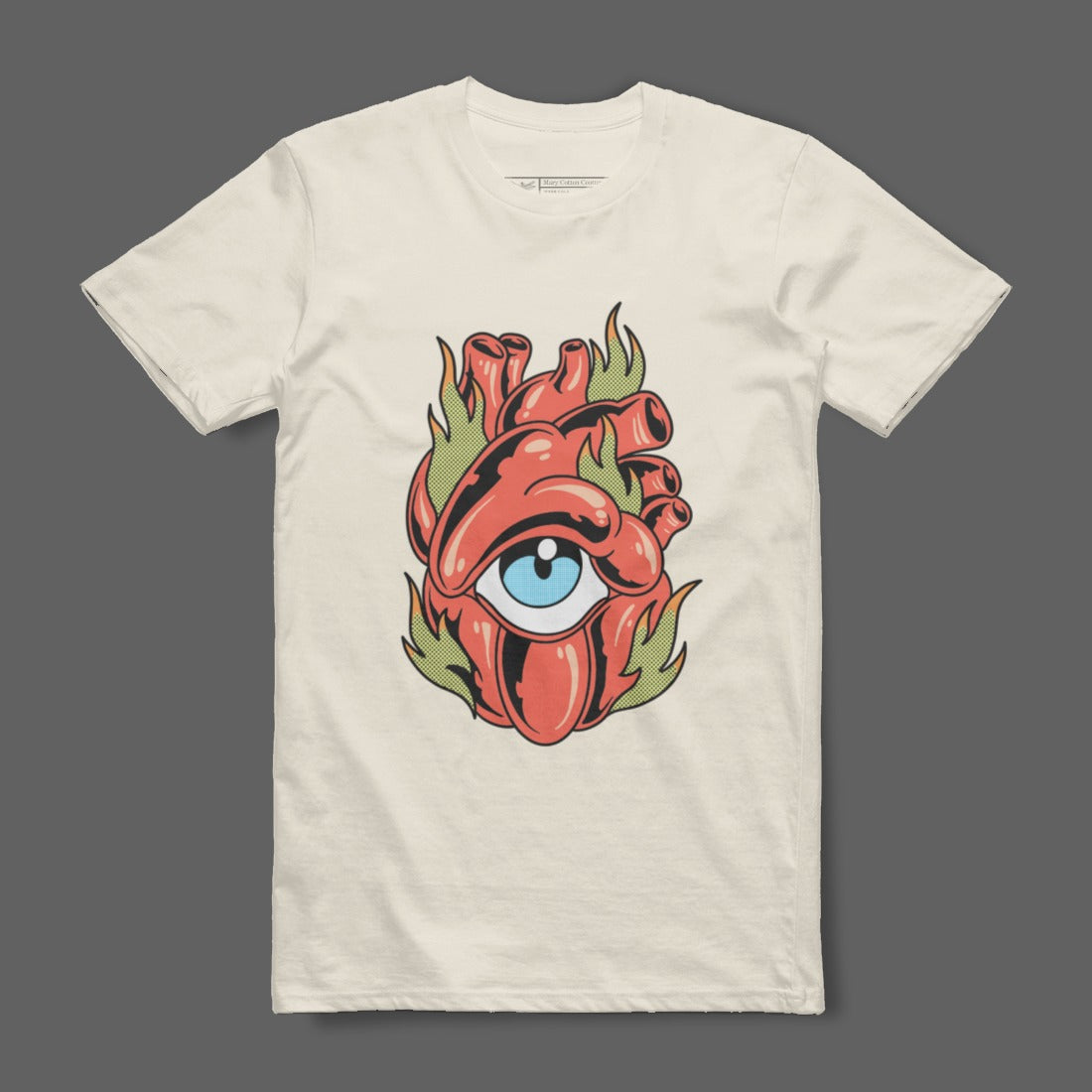 Eye in Anatomical Heart Graphic Design Shirt