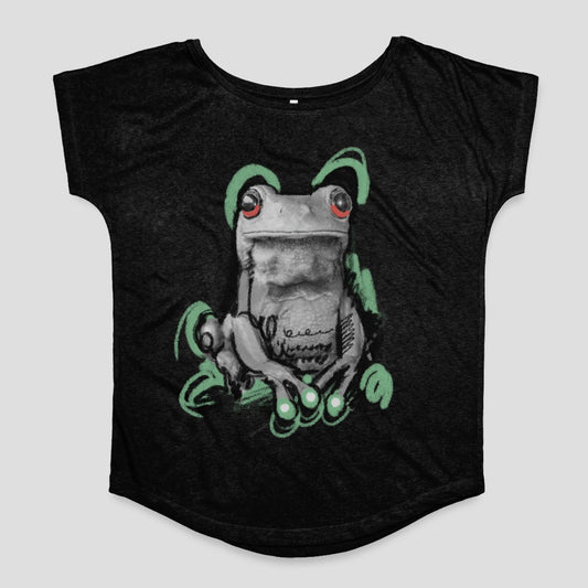 Vibrant Red-Eyed Frog Graphic T-Shirt Design