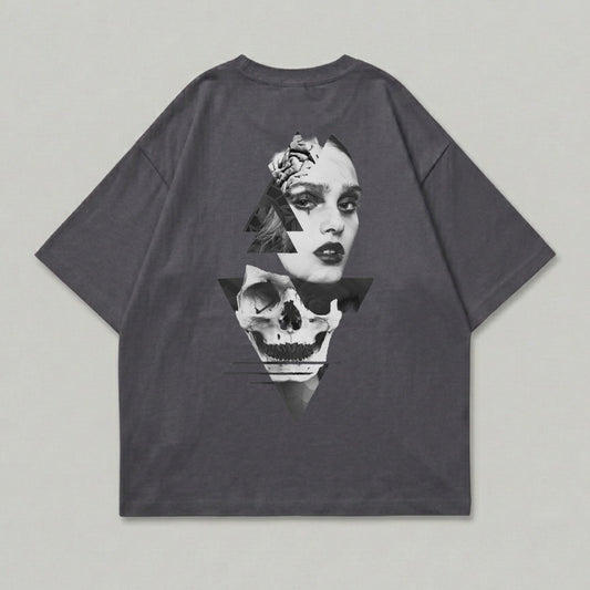 Monochrome Face Skull Geometric Design product type