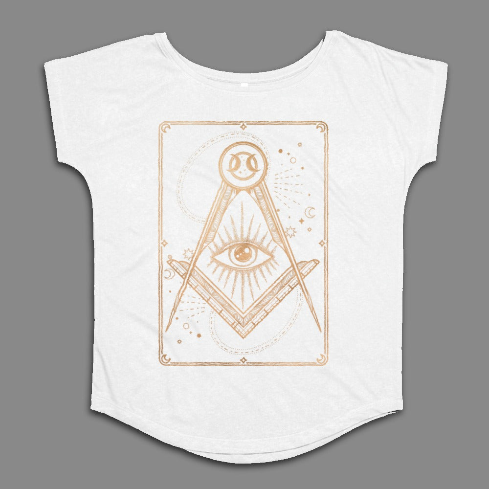Mystical Eye and Symbols Graphic Tee Shirt