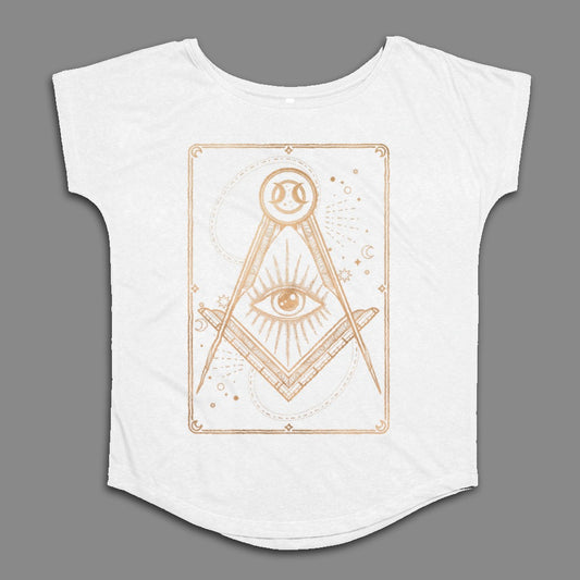 Mystical Eye and Symbols Graphic Tee Shirt