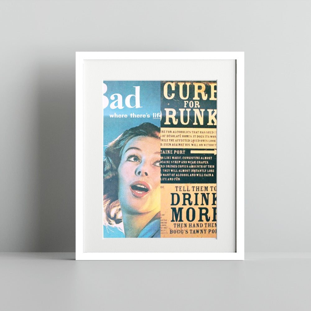 Vintage Advertisement with Woman and Drink More Text Art Print