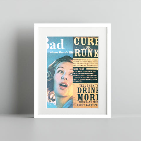 Vintage Advertisement with Woman and Drink More Text Art Print